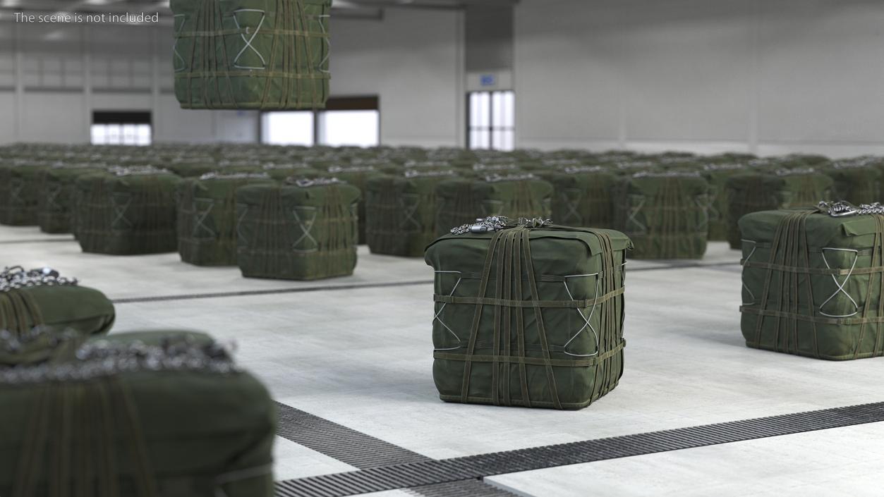 Military Cargo Lifting Net Bag Standing 3D model