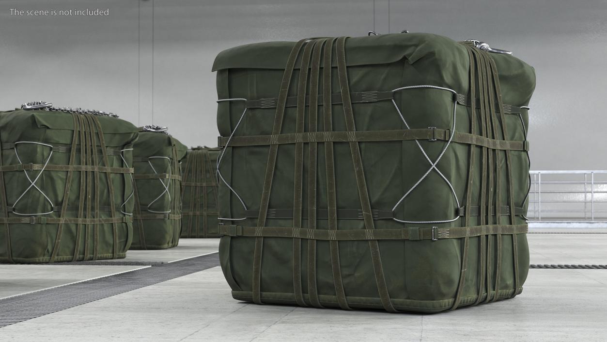 Military Cargo Lifting Net Bag Standing 3D model