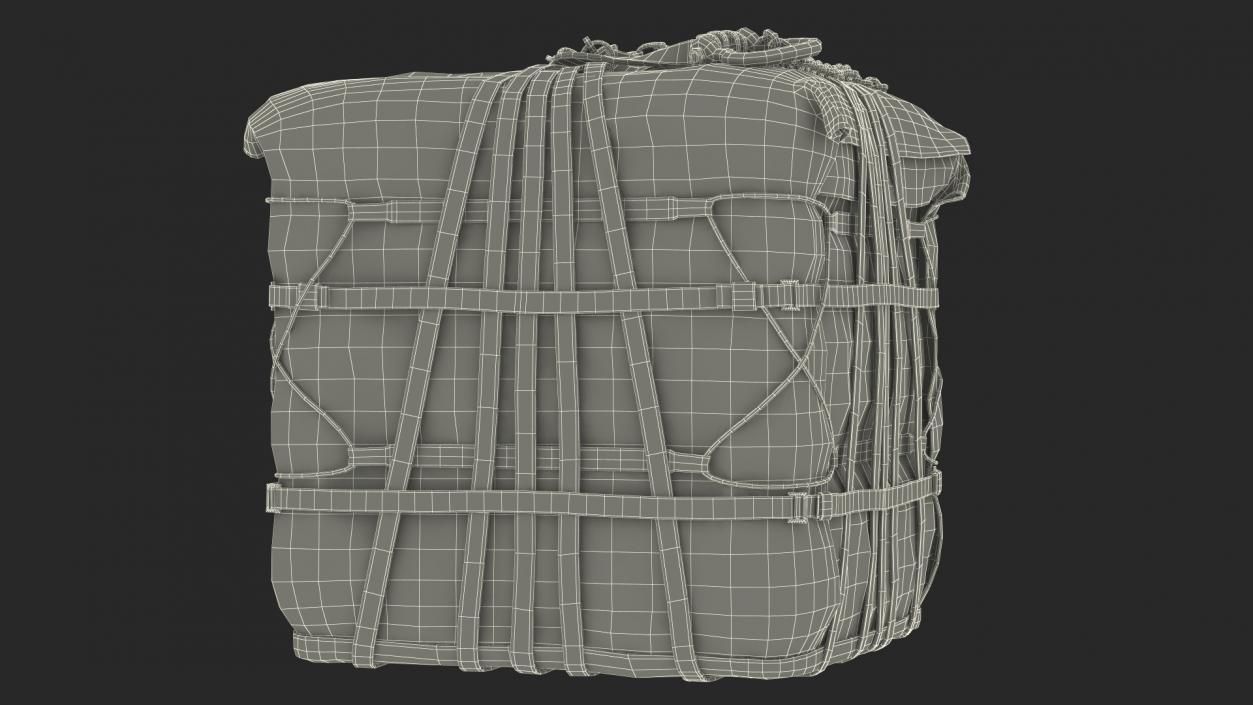 Military Cargo Lifting Net Bag Standing 3D model