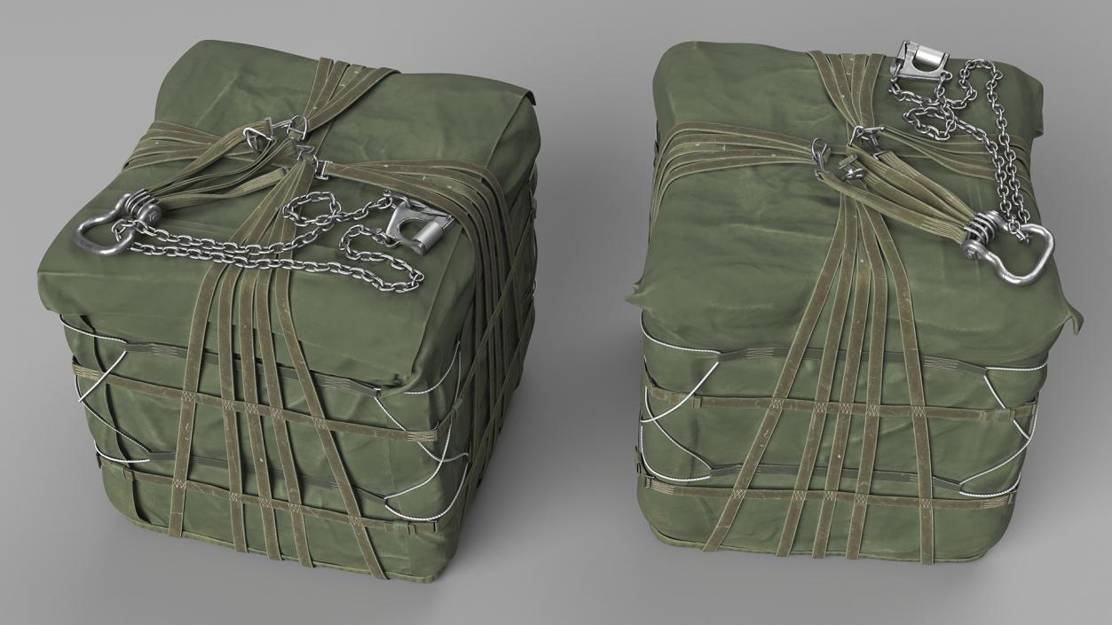 Military Cargo Lifting Net Bag Standing 3D model