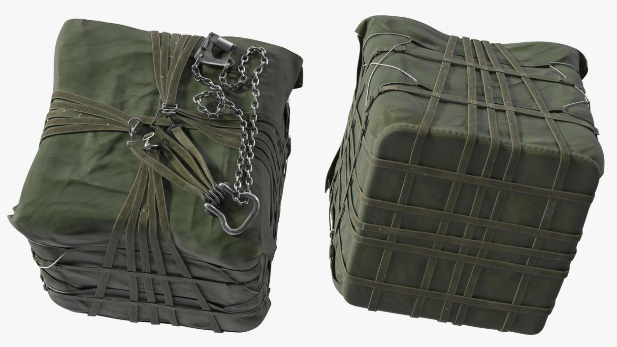 Military Cargo Lifting Net Bag Standing 3D model