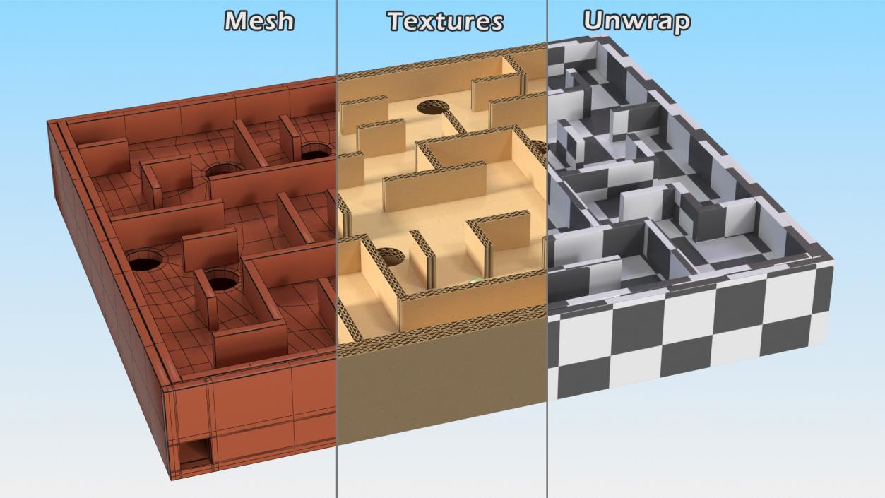 Board Game Marble Labyrinth from Cardboard 3D