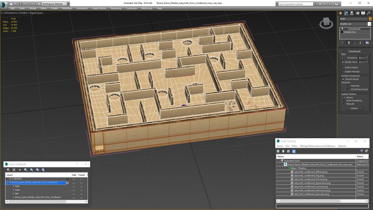 Board Game Marble Labyrinth from Cardboard 3D