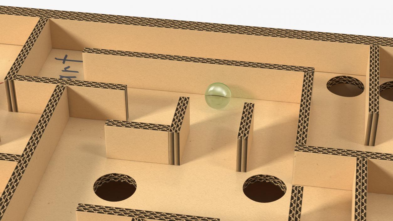 Board Game Marble Labyrinth from Cardboard 3D