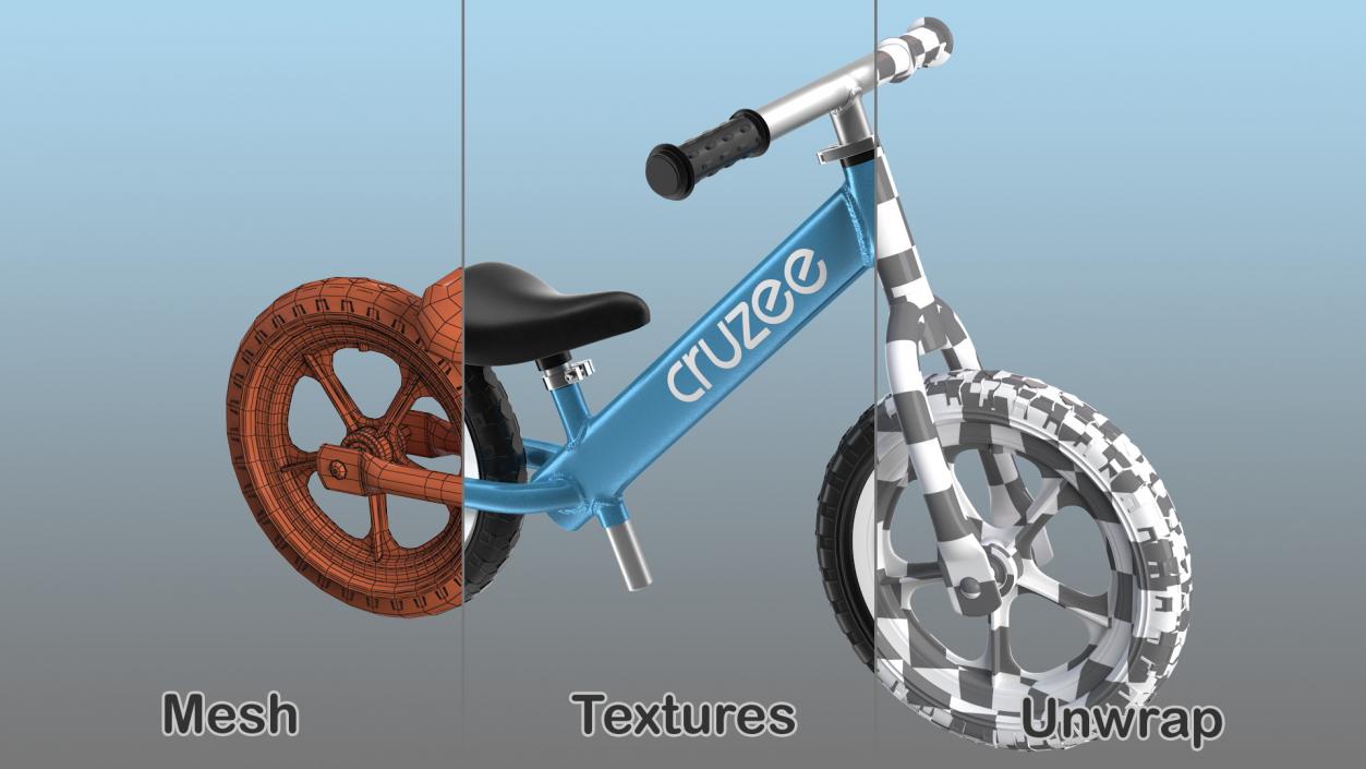 Cruzee Ultralite Balance Bike 3D model