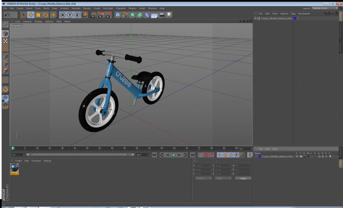 Cruzee Ultralite Balance Bike 3D model