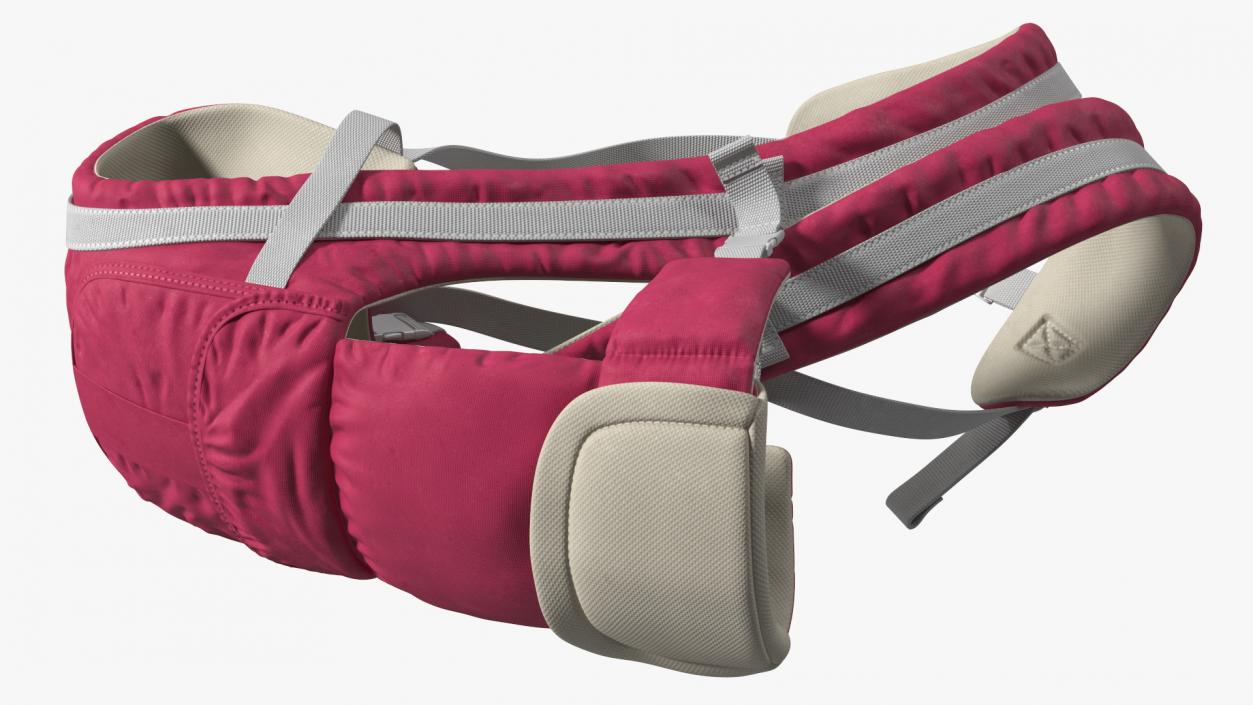 3D Soft Structured Baby Carrier Pink Lying Position model