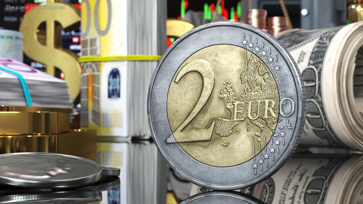 3D model 2 Euro Coins Collection 2