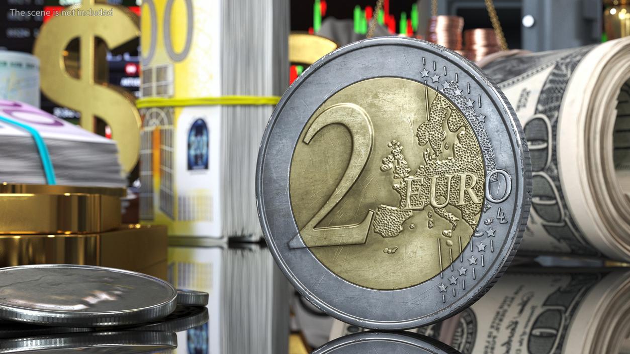 3D model 2 Euro Coins Collection 2