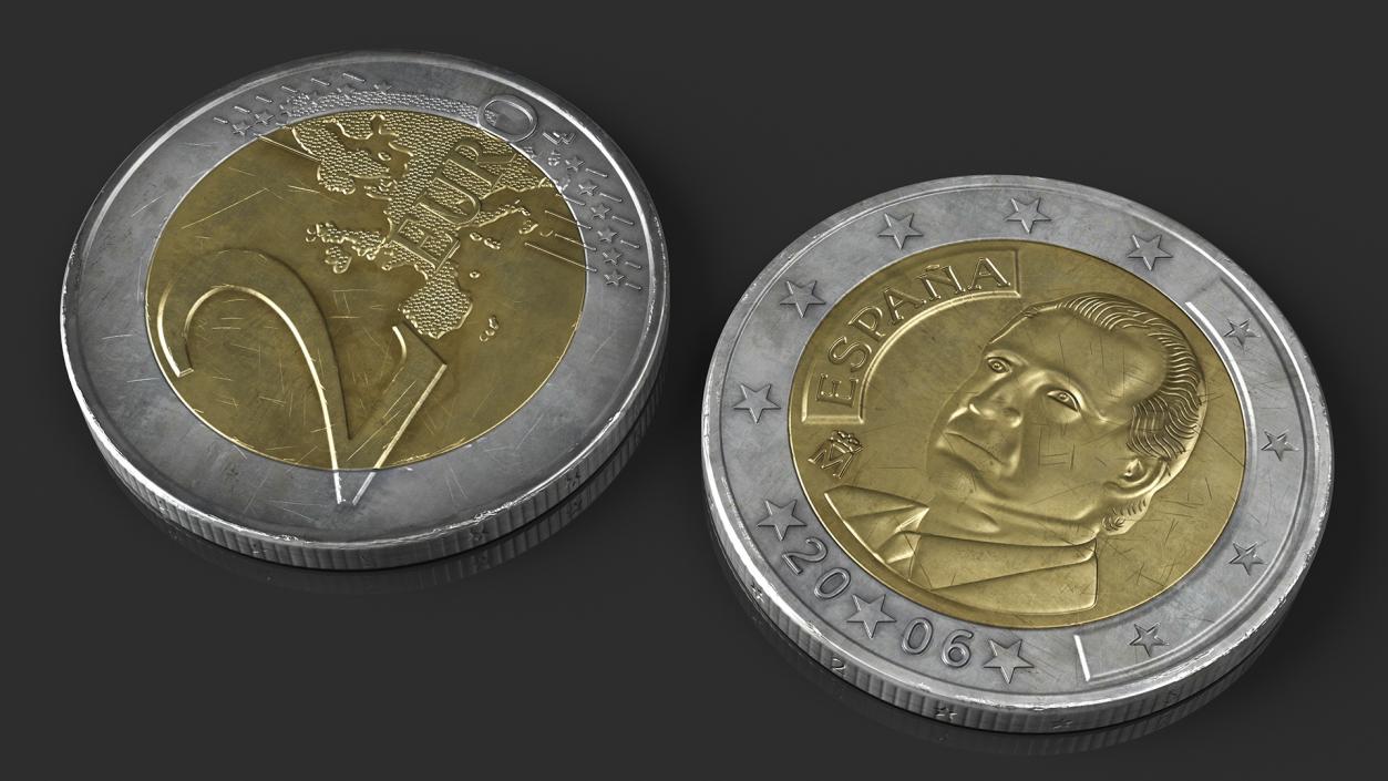 3D model 2 Euro Coins Collection 2