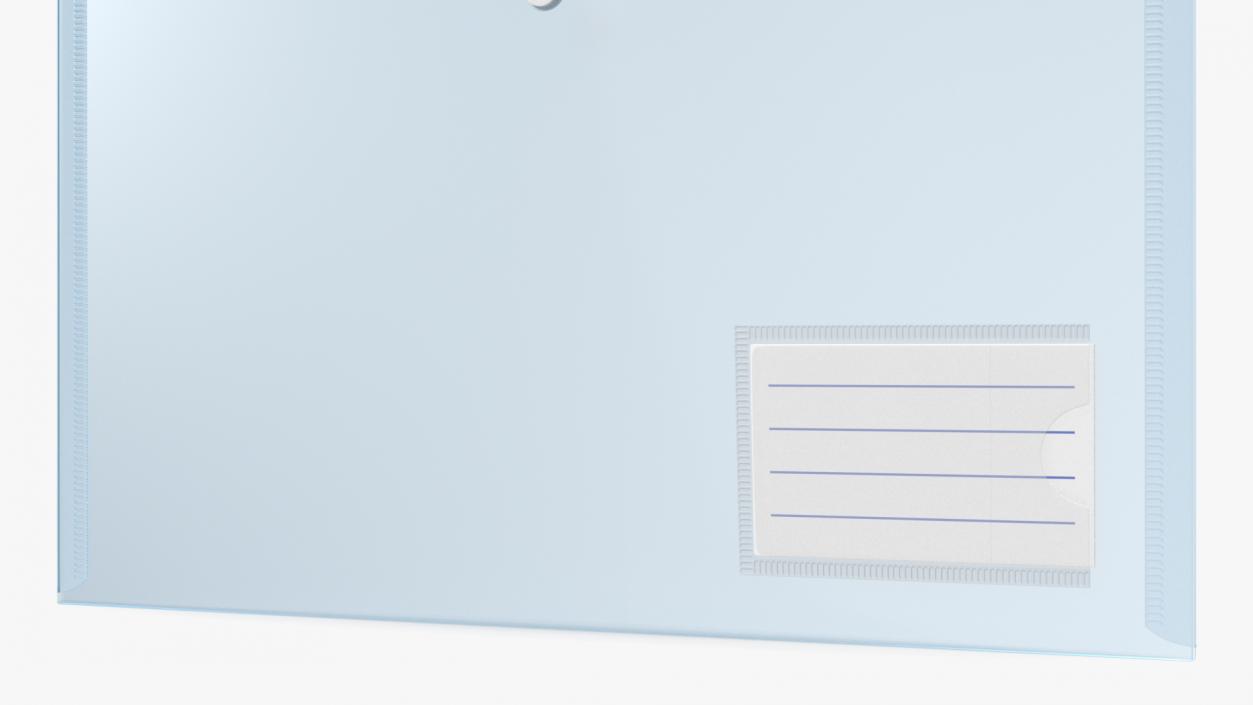 Clear Plastic Document Folder Open Blue 3D model