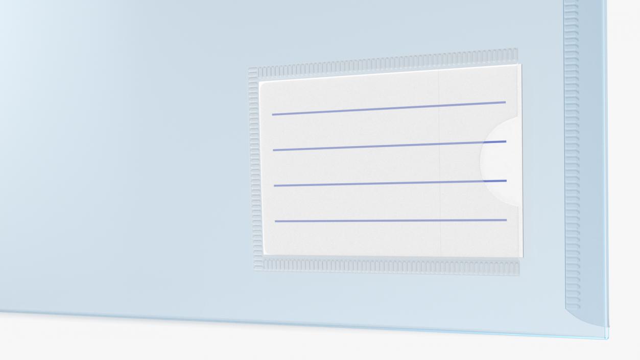 Clear Plastic Document Folder Open Blue 3D model