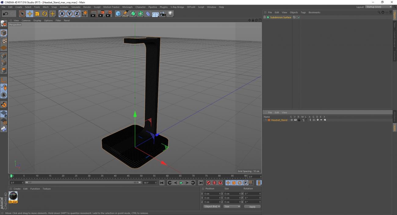 3D Headset Stand model