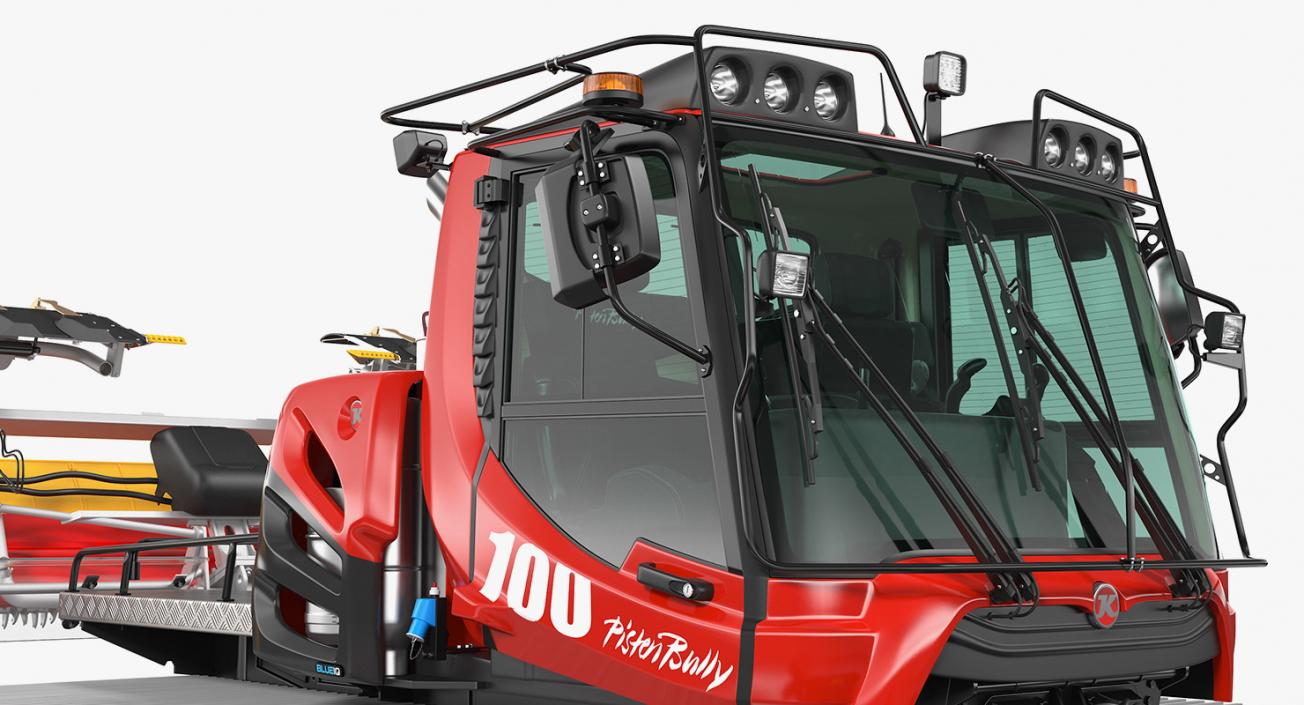 3D Snowcat PISTENBULLY 100 Clean Rigged