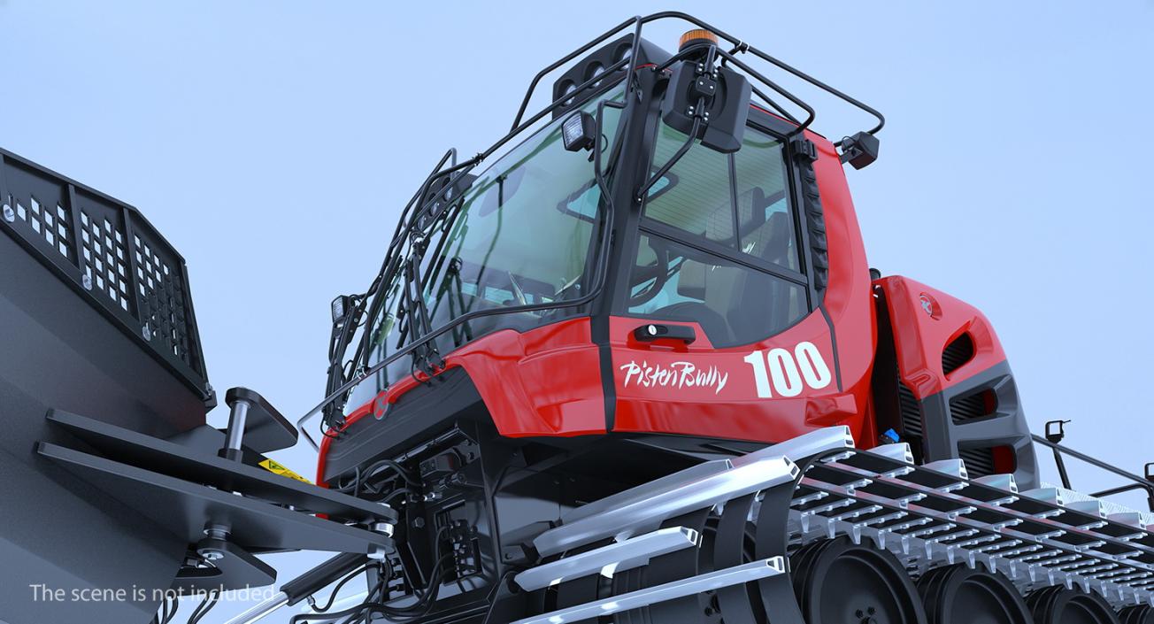 3D Snowcat PISTENBULLY 100 Clean Rigged