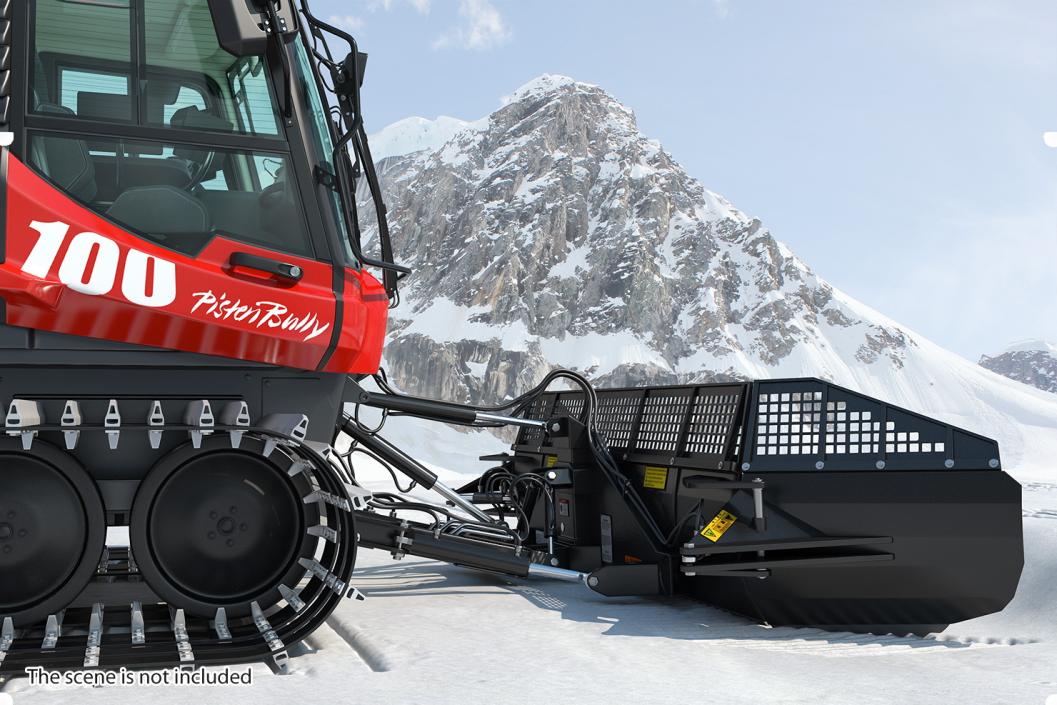 3D Snowcat PISTENBULLY 100 Clean Rigged