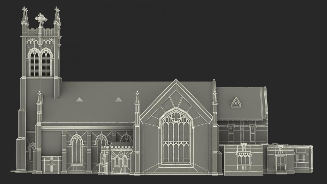 3D Ancient Catholic Church model