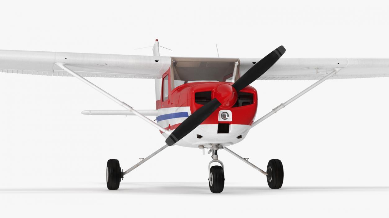 Light Utility Aircraft Cessna 150 Rigged for Maya 3D model