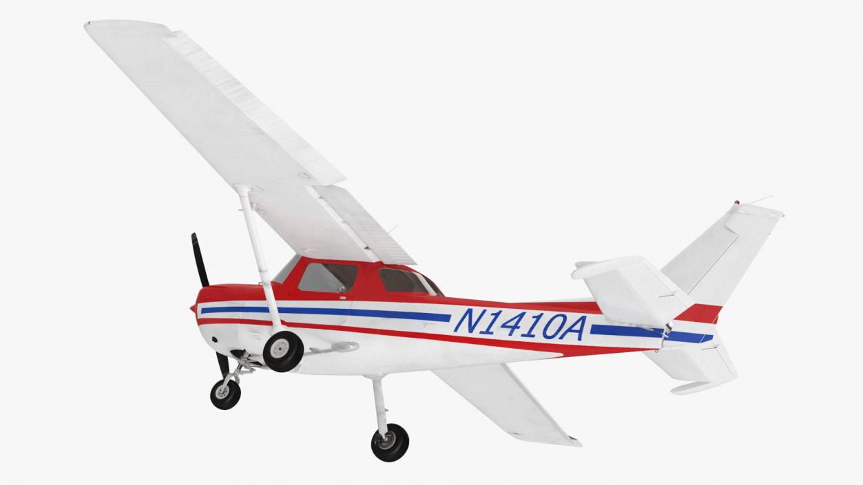 Light Utility Aircraft Cessna 150 Rigged for Maya 3D model