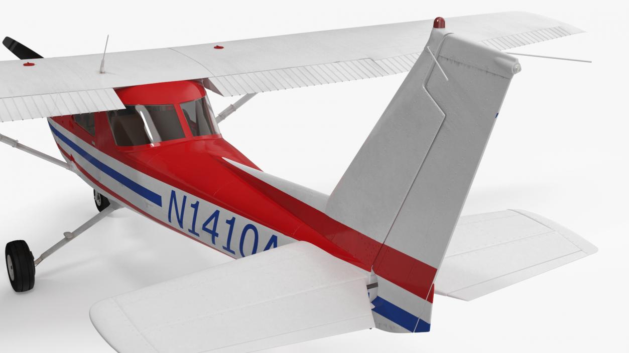 Light Utility Aircraft Cessna 150 Rigged for Maya 3D model