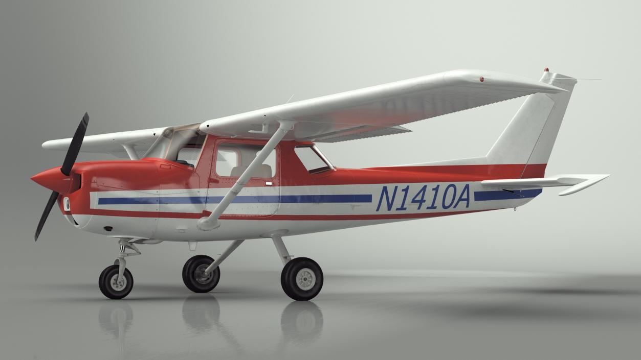 Light Utility Aircraft Cessna 150 Rigged for Maya 3D model