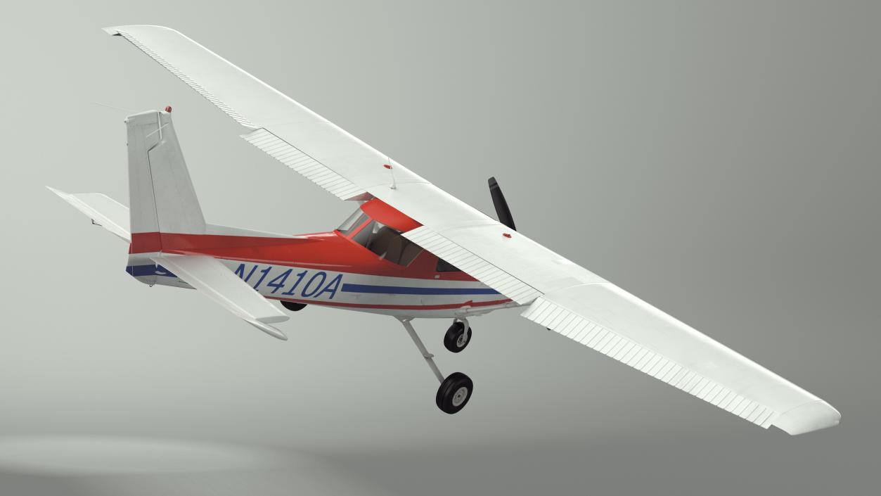 Light Utility Aircraft Cessna 150 Rigged for Maya 3D model