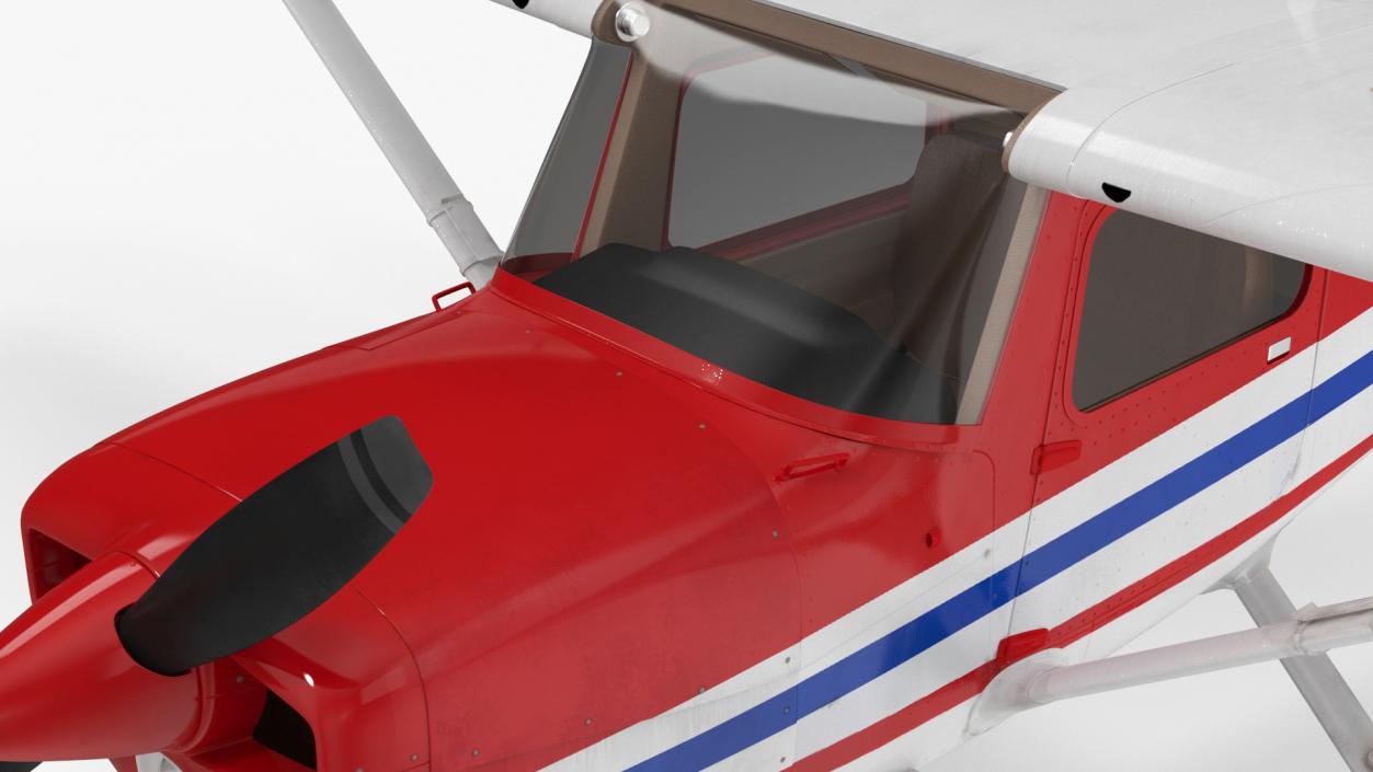 Light Utility Aircraft Cessna 150 Rigged for Maya 3D model