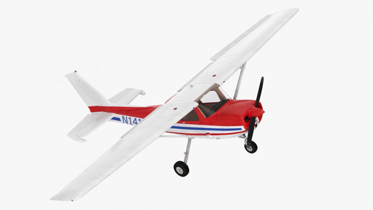 Light Utility Aircraft Cessna 150 Rigged for Maya 3D model