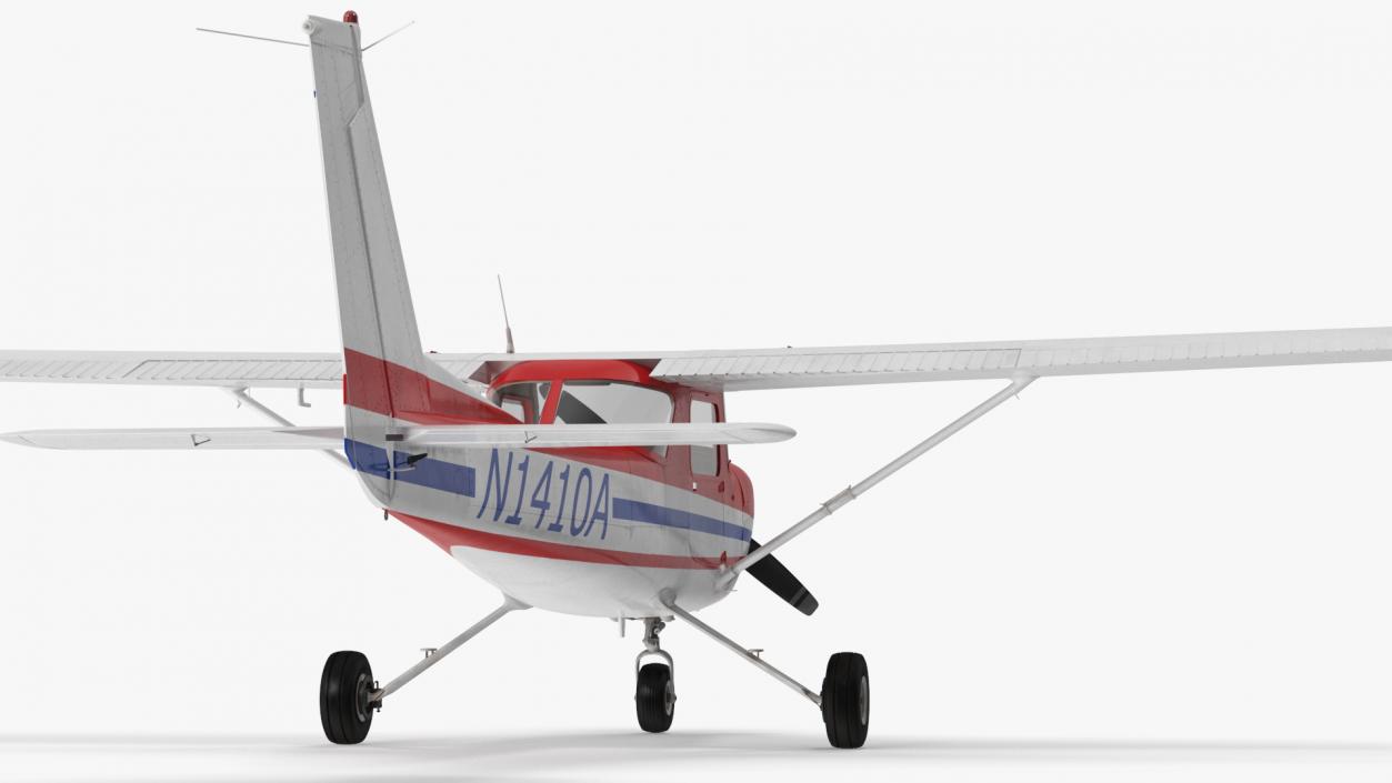 Light Utility Aircraft Cessna 150 Rigged for Maya 3D model