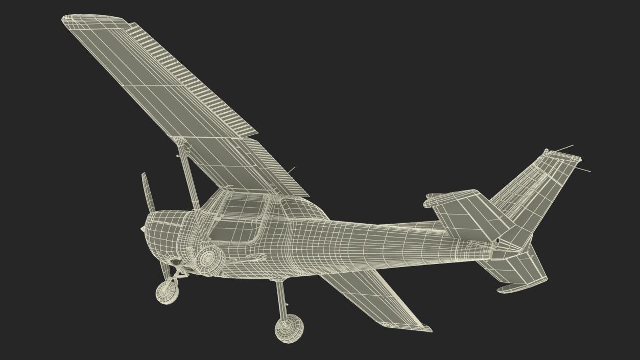 Light Utility Aircraft Cessna 150 Rigged for Maya 3D model