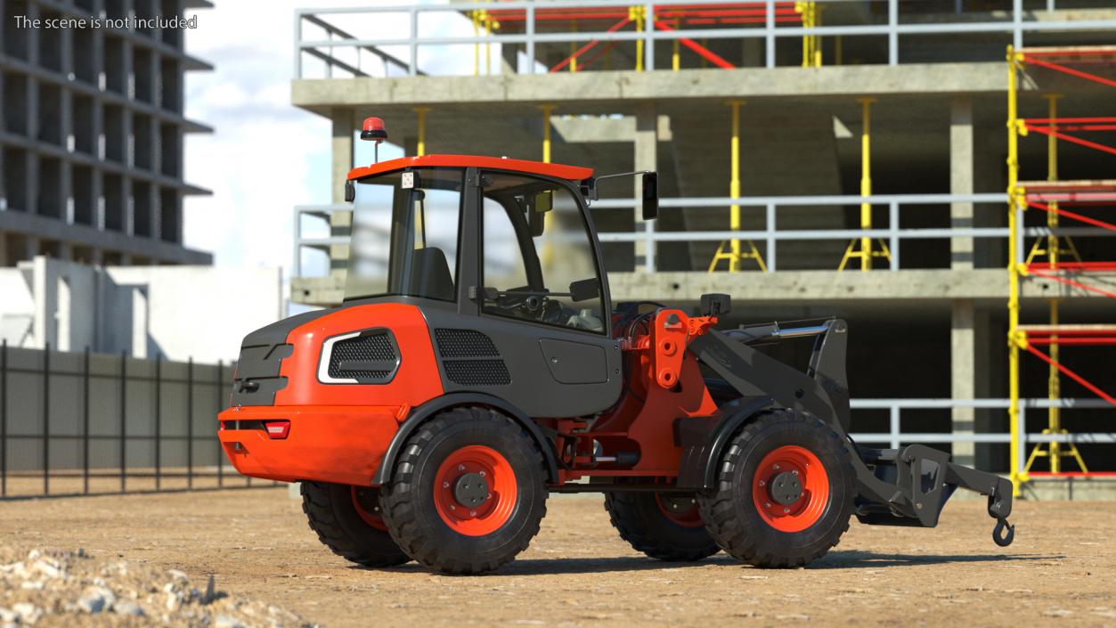 Electric Loader with Material Handling Arm 3D