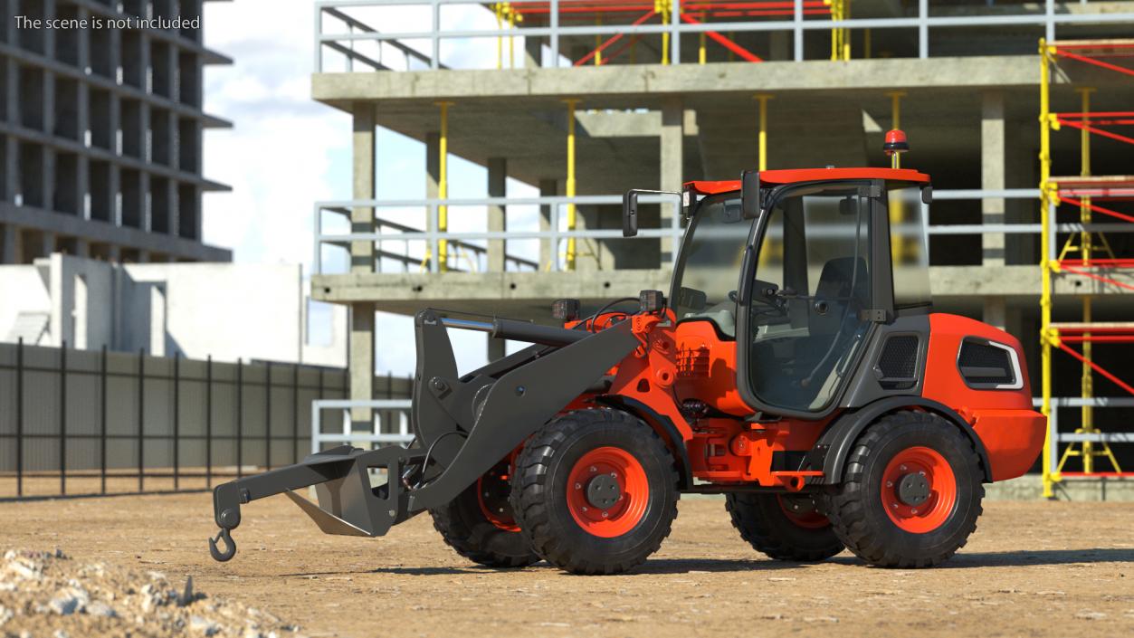 Electric Loader with Material Handling Arm 3D