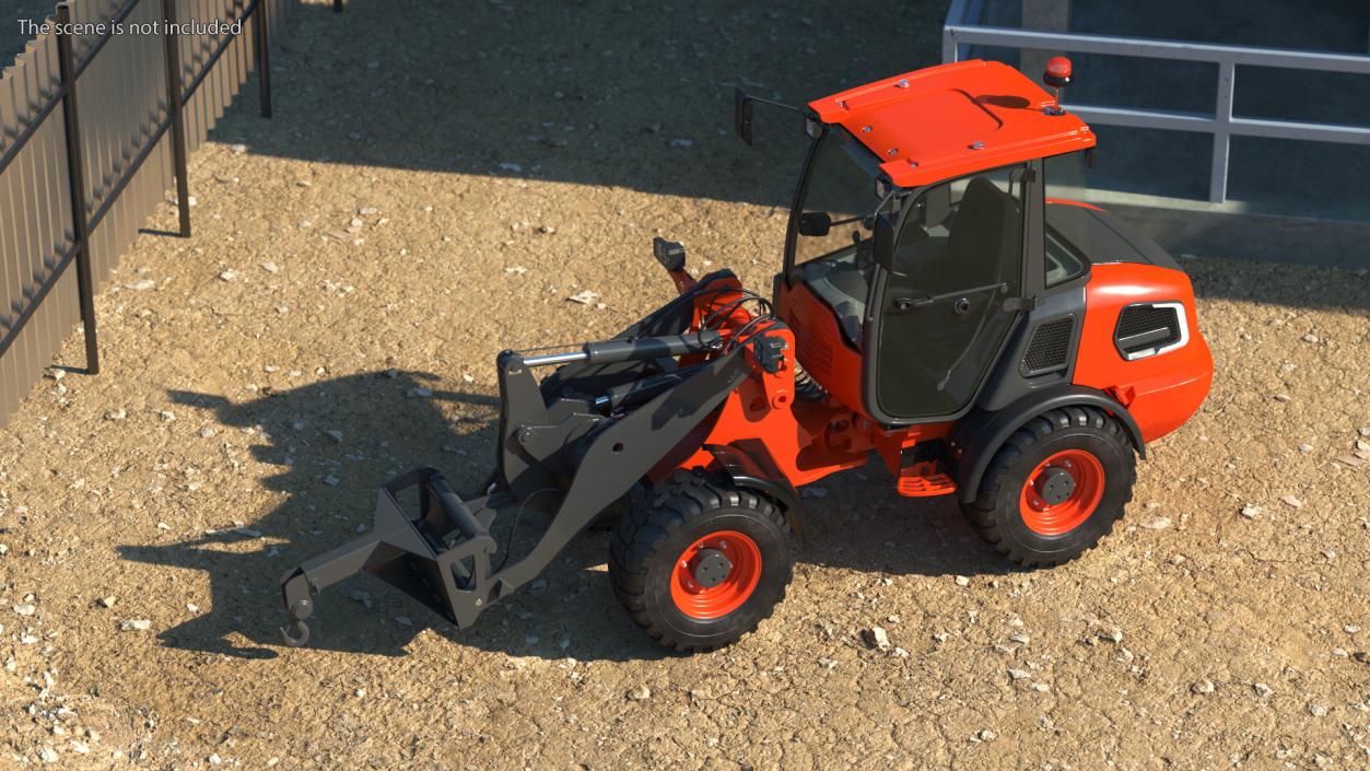 Electric Loader with Material Handling Arm 3D