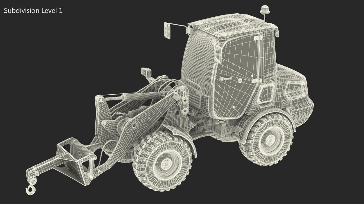 Electric Loader with Material Handling Arm 3D