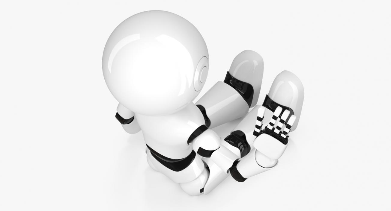 3D White Robot