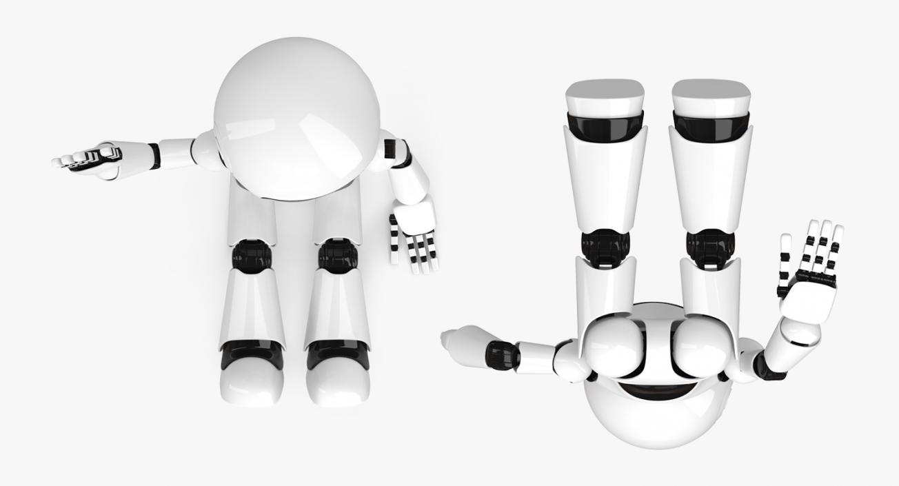 3D White Robot