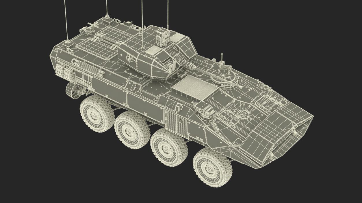 3D US Amphibious Combat Vehicle ACV with 30mm Gun 2 model