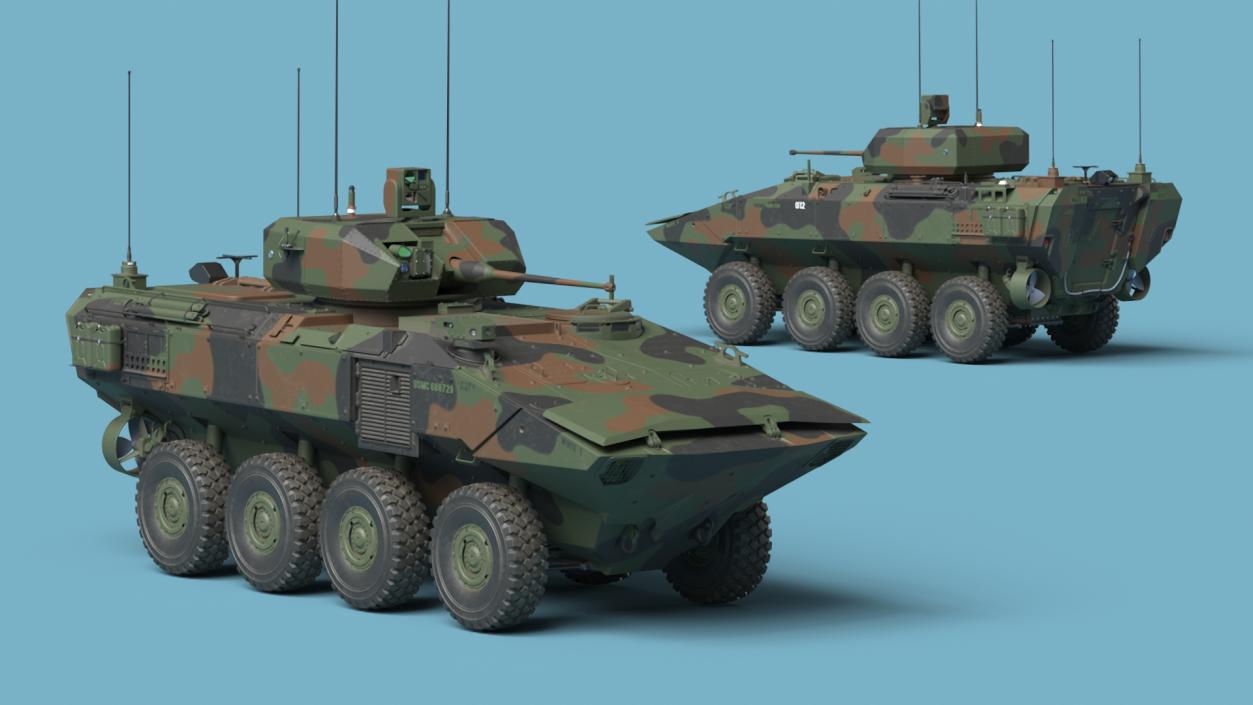 3D US Amphibious Combat Vehicle ACV with 30mm Gun 2 model