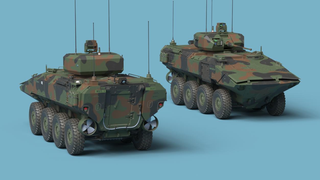 3D US Amphibious Combat Vehicle ACV with 30mm Gun 2 model