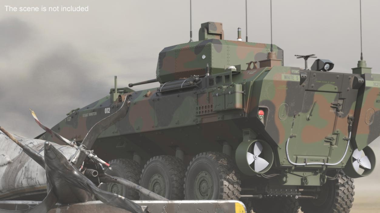 3D US Amphibious Combat Vehicle ACV with 30mm Gun 2 model