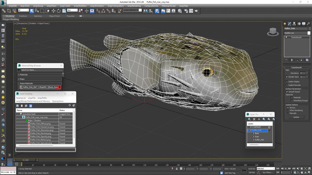 3D Puffer Fish