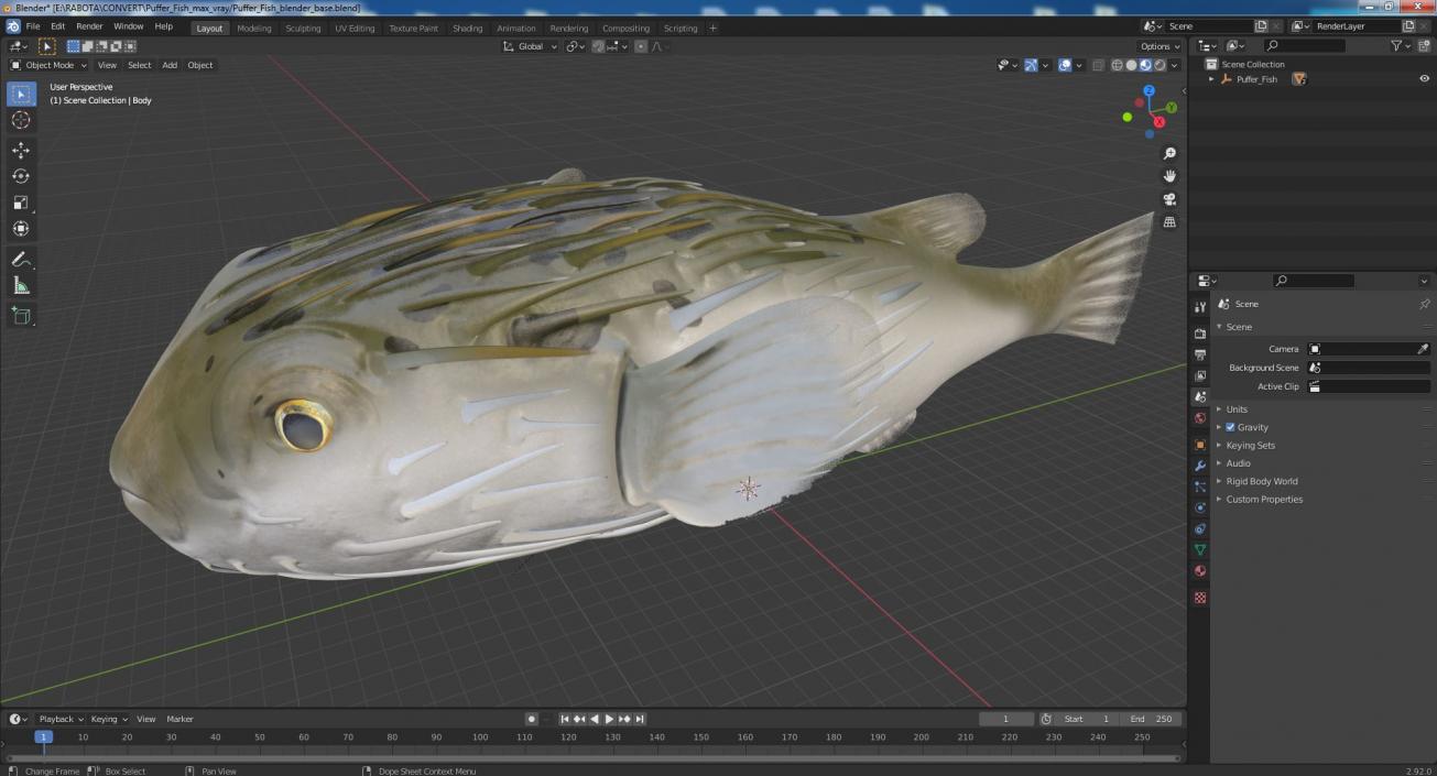 3D Puffer Fish