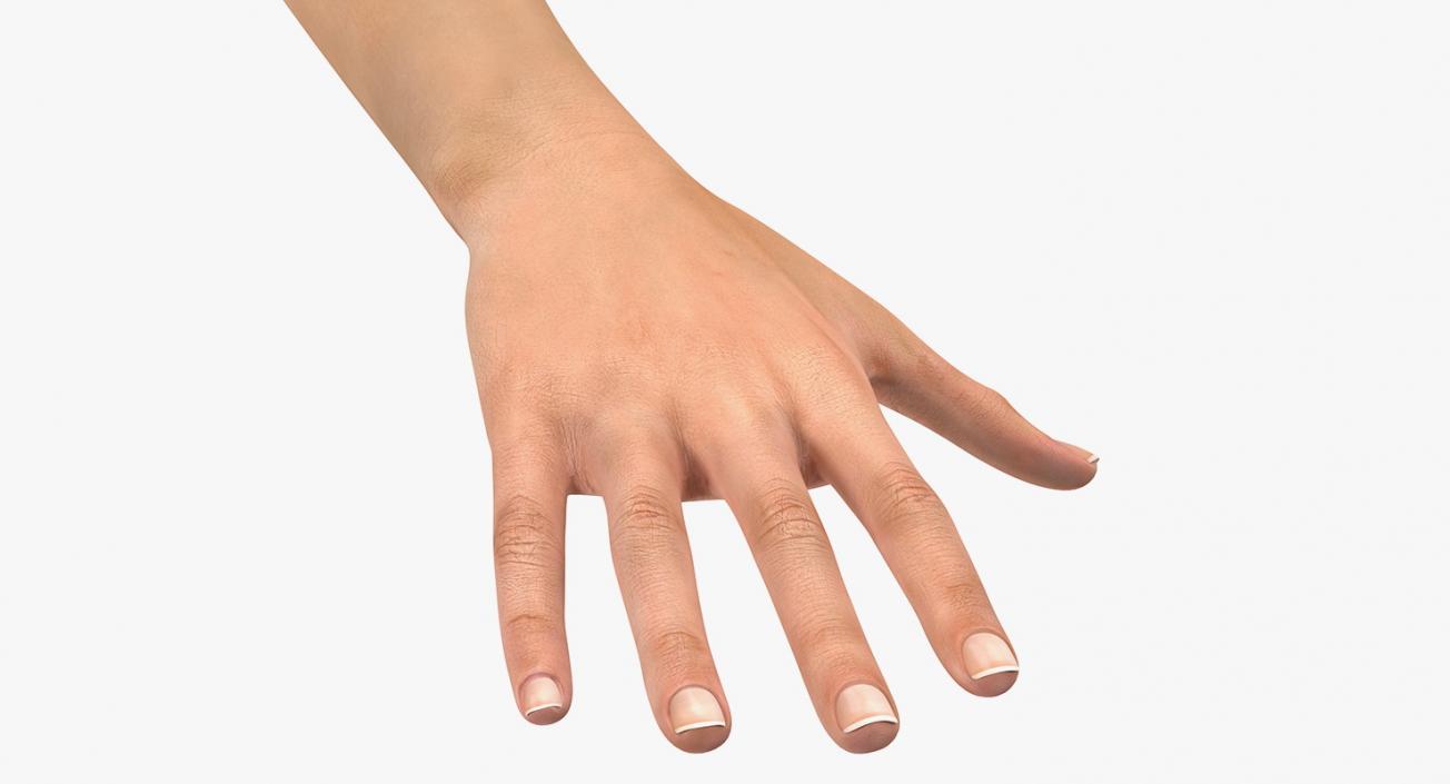 Female Arm with Short Nails 3D