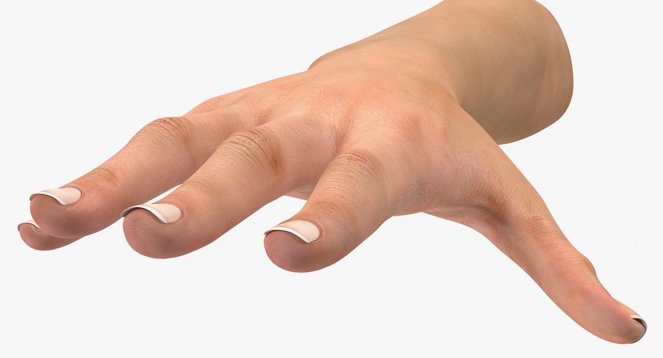 Female Arm with Short Nails 3D