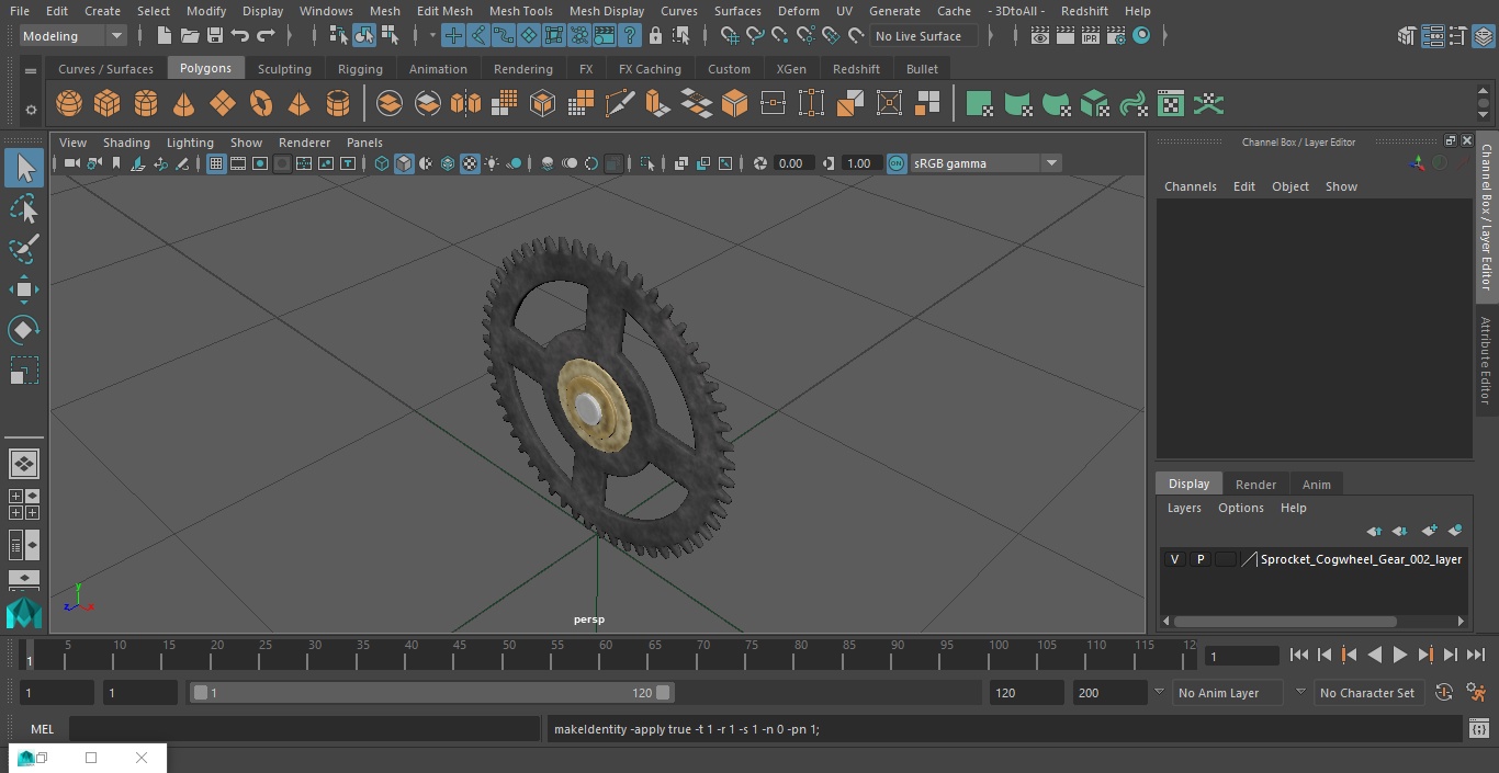 Sprocket Cogwheel Gear 3D