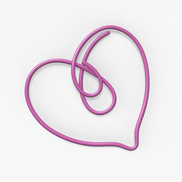 3D Beautiful Heart Shaped Paper Clip model