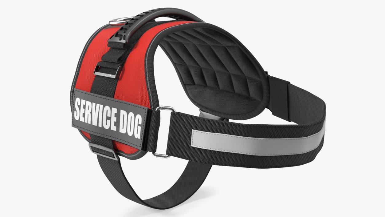 3D Service Dog with Harness Fur model