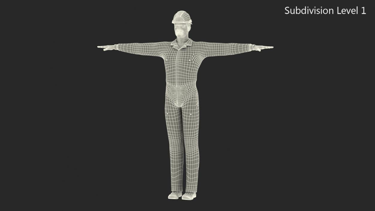 Rescuer T-Pose 3D model