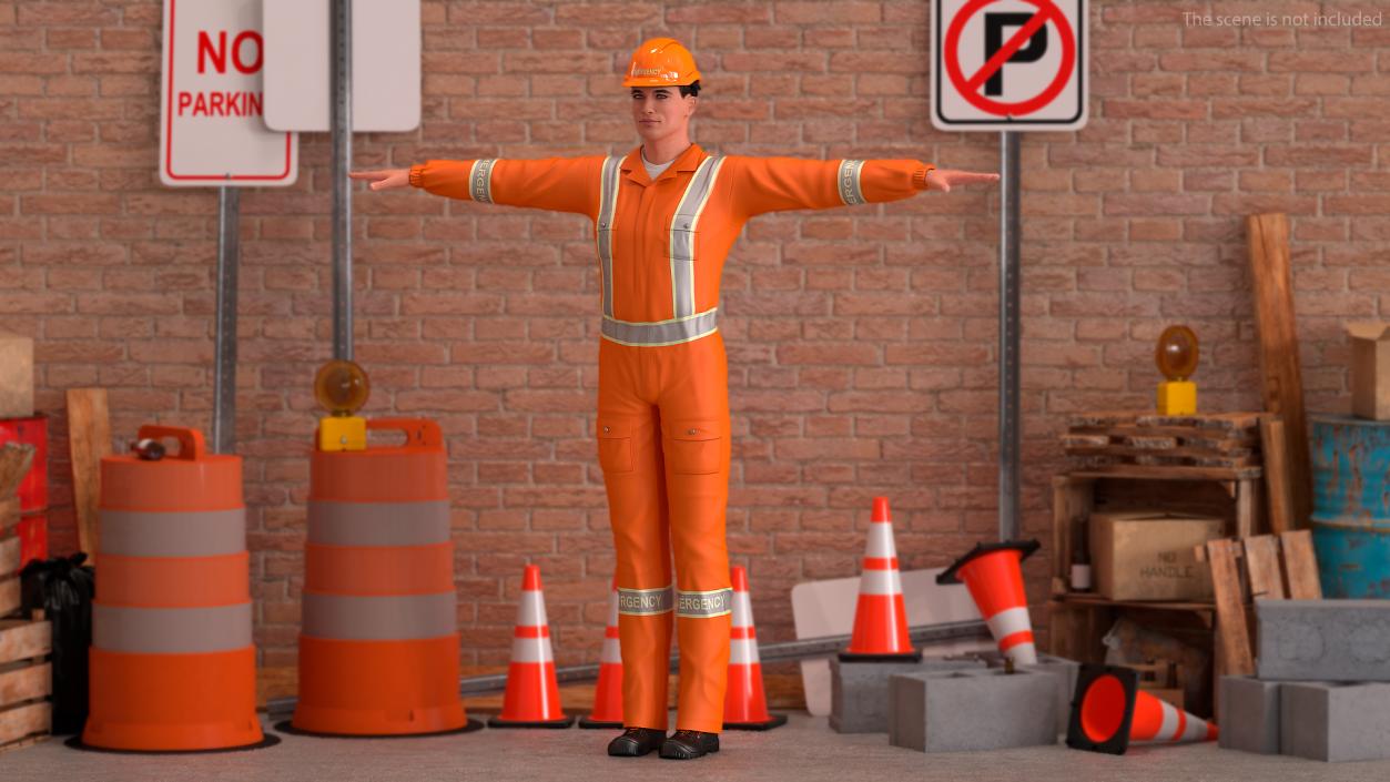 Rescuer T-Pose 3D model