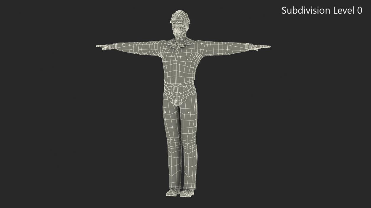 Rescuer T-Pose 3D model